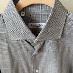 Todd Snyder x Emanuele Maffeis Woven Grey Shirt - Size 38-15